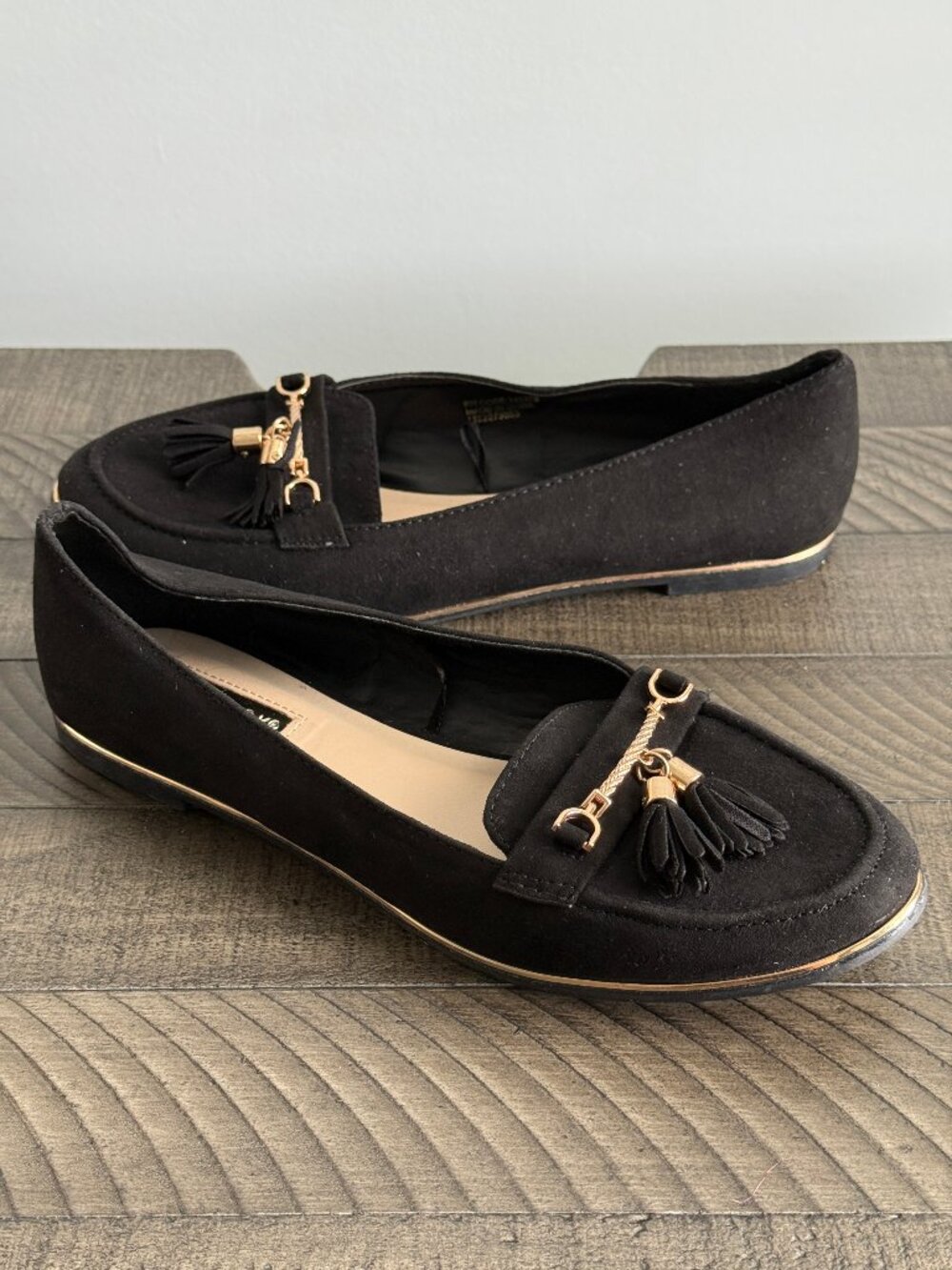 Primark Black Loafers with Tassel Detail - Women's Black Flats Size 7